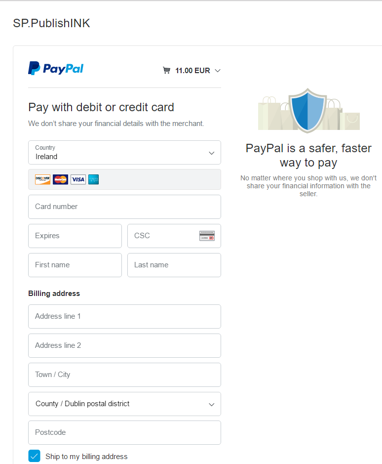 PayPal - help with The Red-Letter Day by SP McArdle - top of screen 2